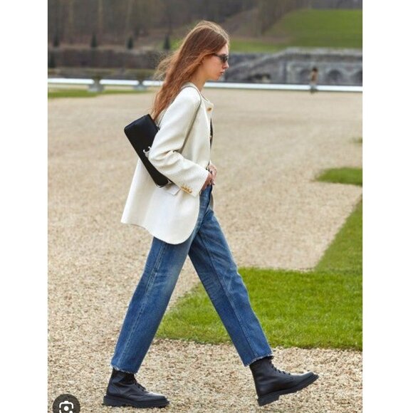 CELINE EMBELLISHED LOGO JEANS SIZE 30 NEWQ - Picture 1 of 12
